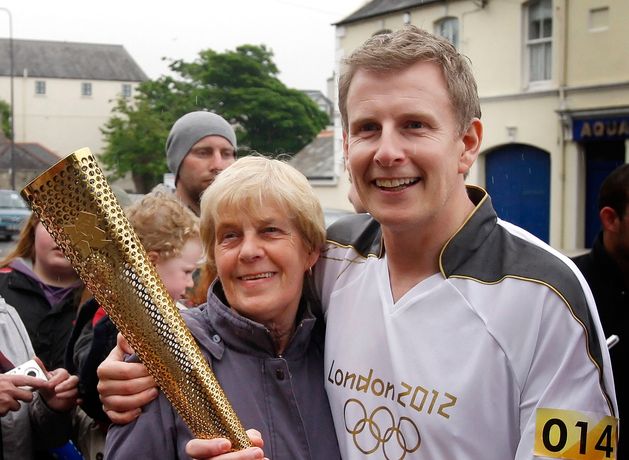 ‘This one’s for you Mary’: Patrick Kielty pays emotional tribute to mother as he hosts Late Late Show just days after her funeral