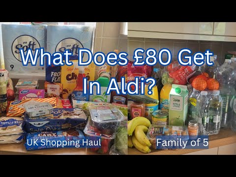 £80 Budget Aldi Haul | UK Family of 5 | Mum Life | Cost of Living August  2024