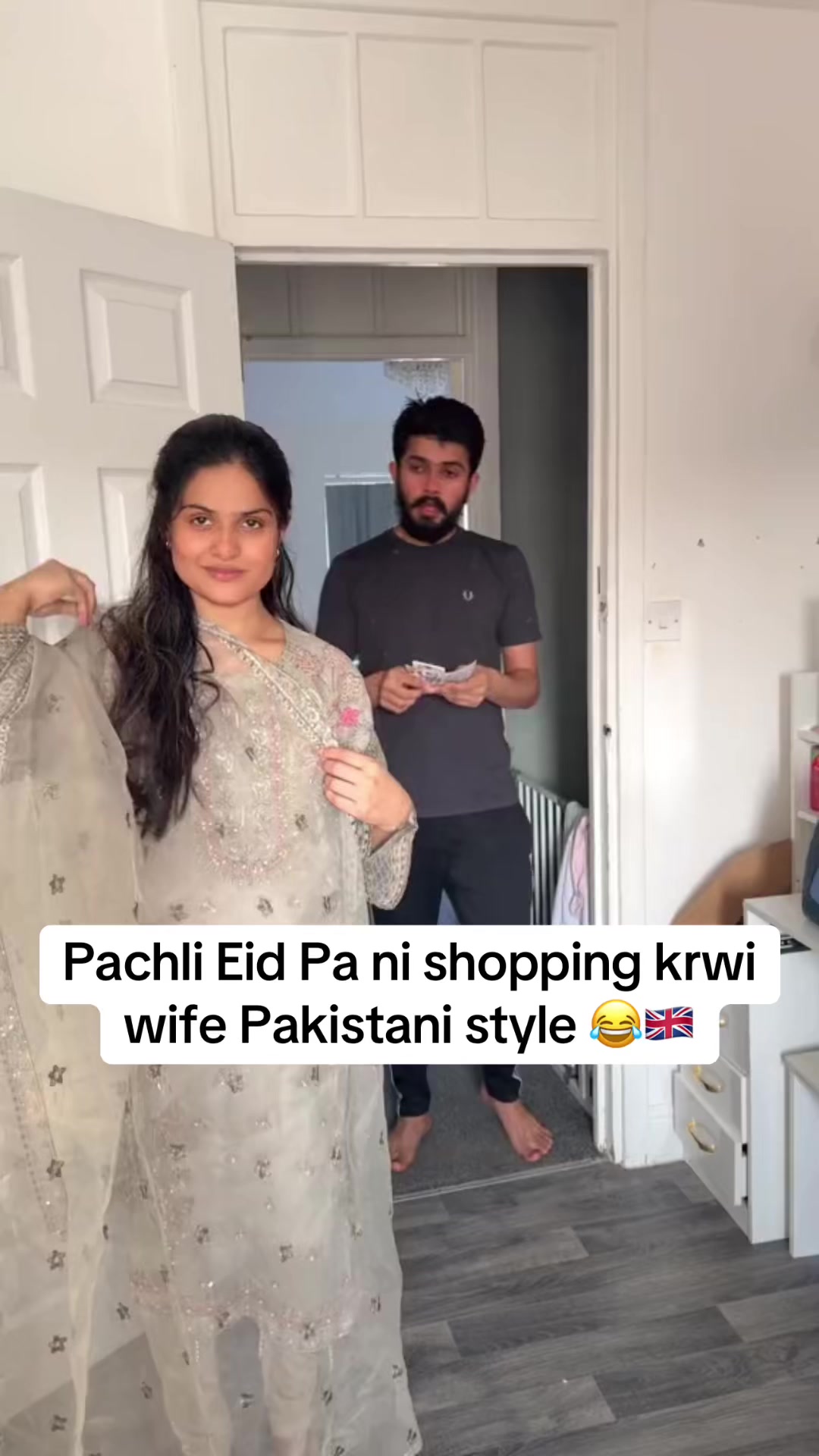 @aimanzainvlogs Husband wife Eid shopping funny prank in uk #eidmubarak #eid #ei...