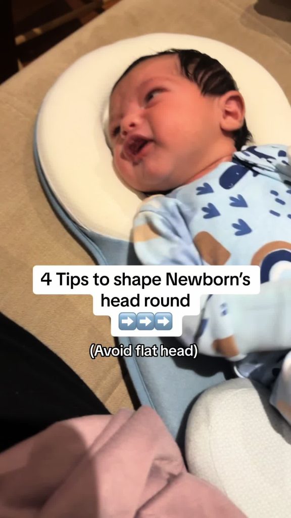 @baby_nayel How to shape newborn’s head round. #newborn #newbornbaby #babypillow...