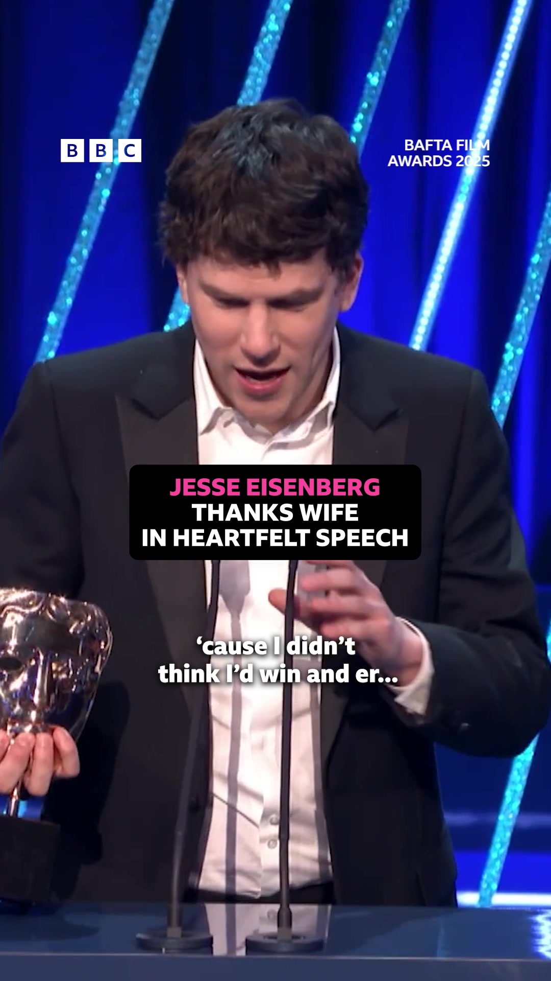 @bbc A Real Pain wins Original Screenplay | BAFTA Film Awards 2025 Humble  Funny...