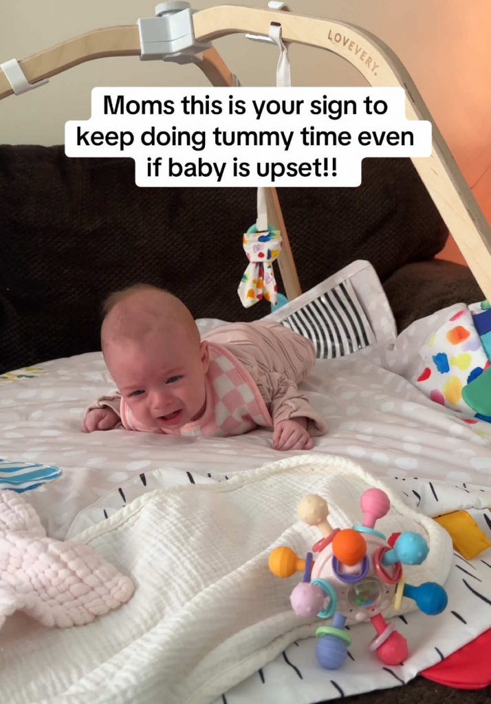 @bcameron.19 Tummy time is so important for growing babies! I hate seeing my gir...
