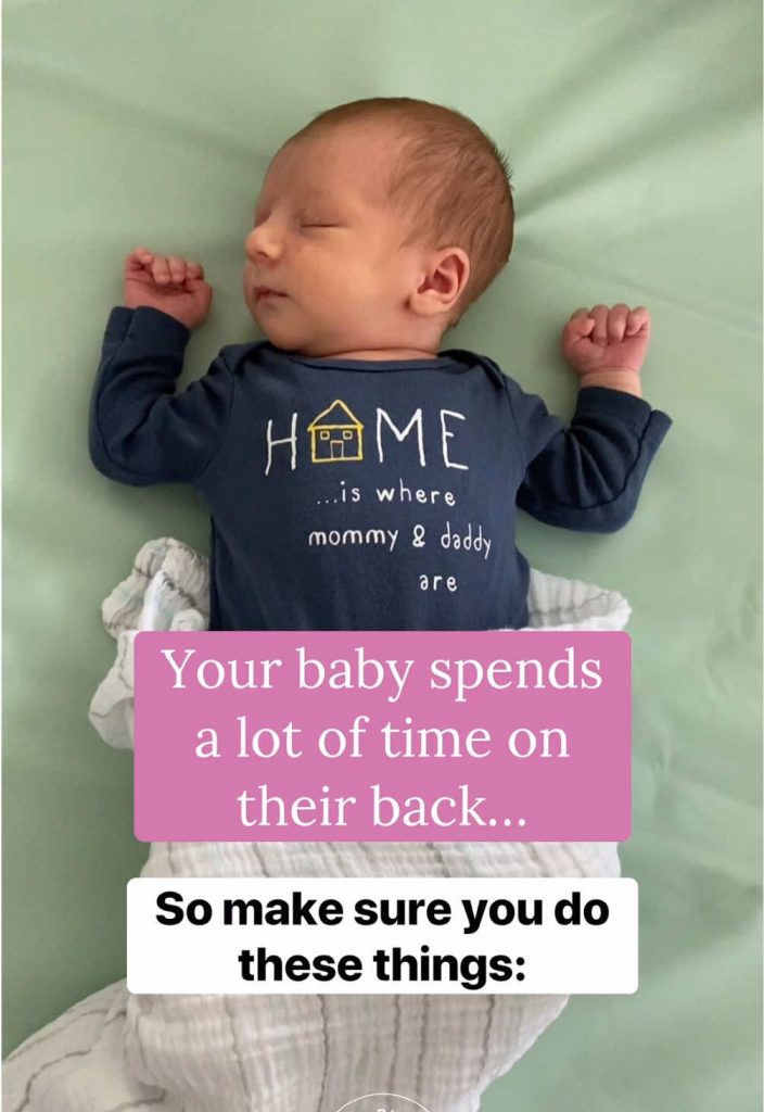 @eatplaysay New babies spend A LOT of time on their back. It’s estimated that up...