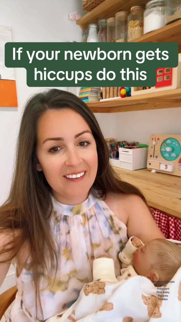 @enchantednanny Advice to help soothe newborn hiccups. #hiccups #newborn #babyad...