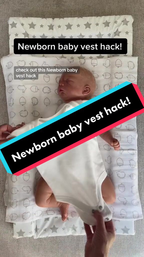 @ewanandfriends Newborn baby vest hack! Alternative way to put your baby's vest ...