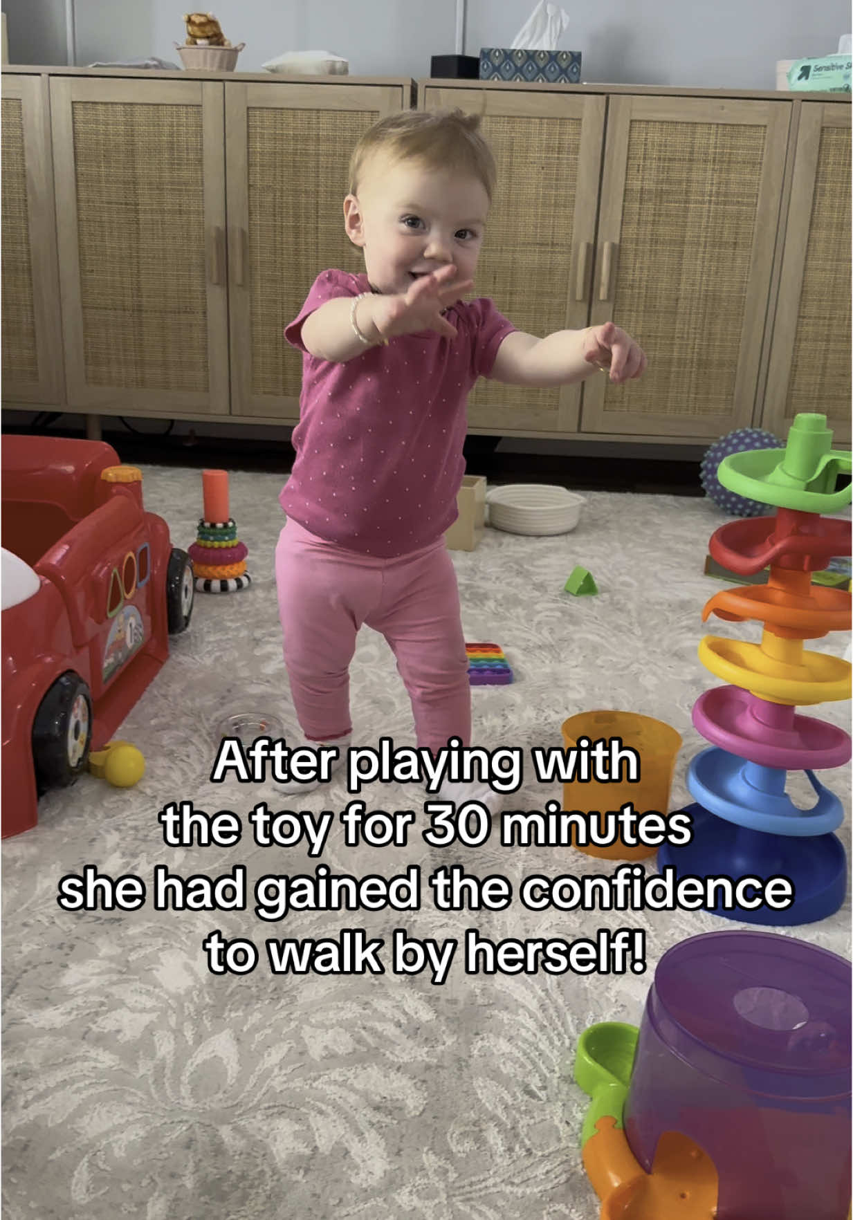 @ryahlicious I swear this toy had her walking in a day. she has been taking assi...
