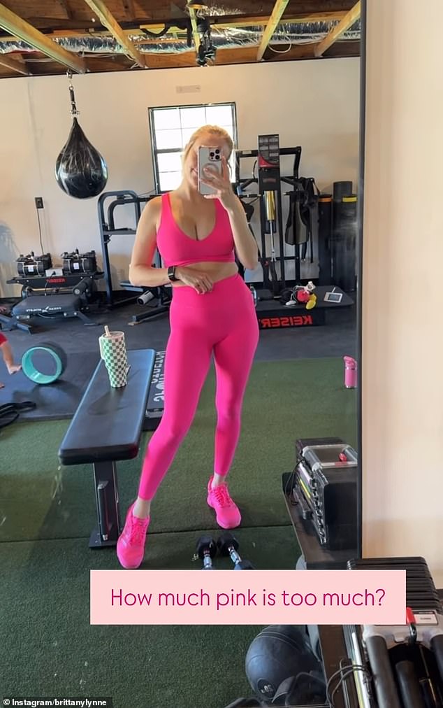 Brittany Mahomes displays her post-baby body as she hits the gym two months after welcoming third child