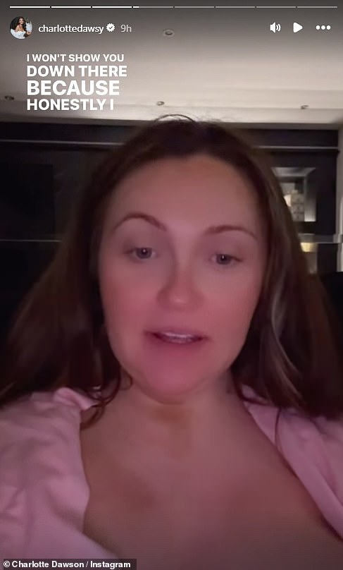 Charlotte Dawson jokes her baby daughter Gigi is 'milking her dry' while breastfeeding as she gives an update on life as a mother-of-three