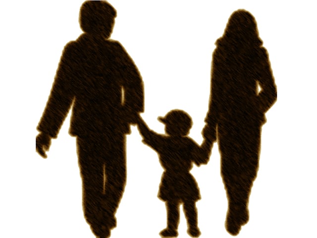 Divorced parents reunite with children