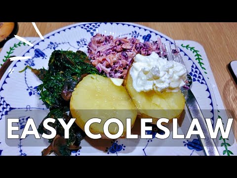 Easy Coleslaw Salad + Jacket Potato Meal | Mum of 5 UK