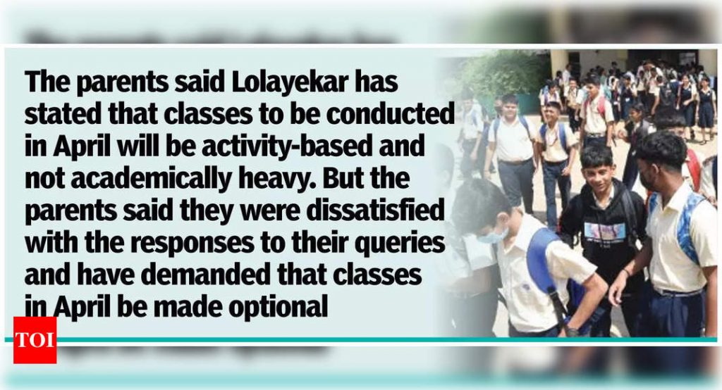 Education secretary heeds parents’ call for meet with academics on April school start | Goa News