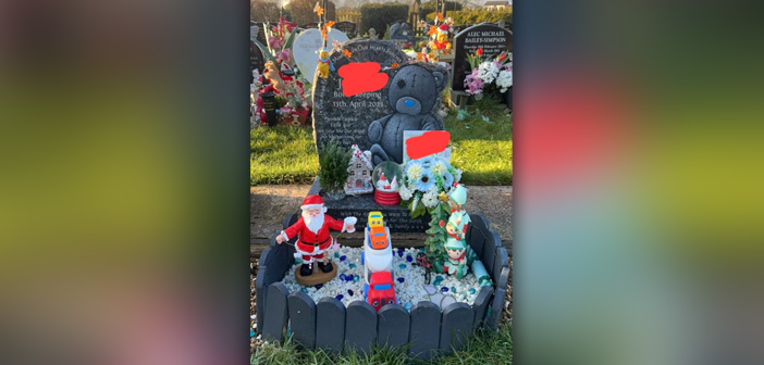 Grieving mother suffers further heartbreak after teddies and toys stolen from baby's grave