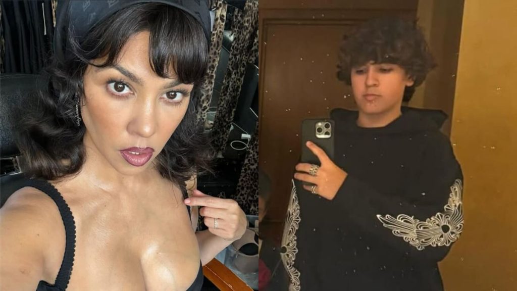 Kourtney Kardashian denies rumours her son Mason, 15, is now a father