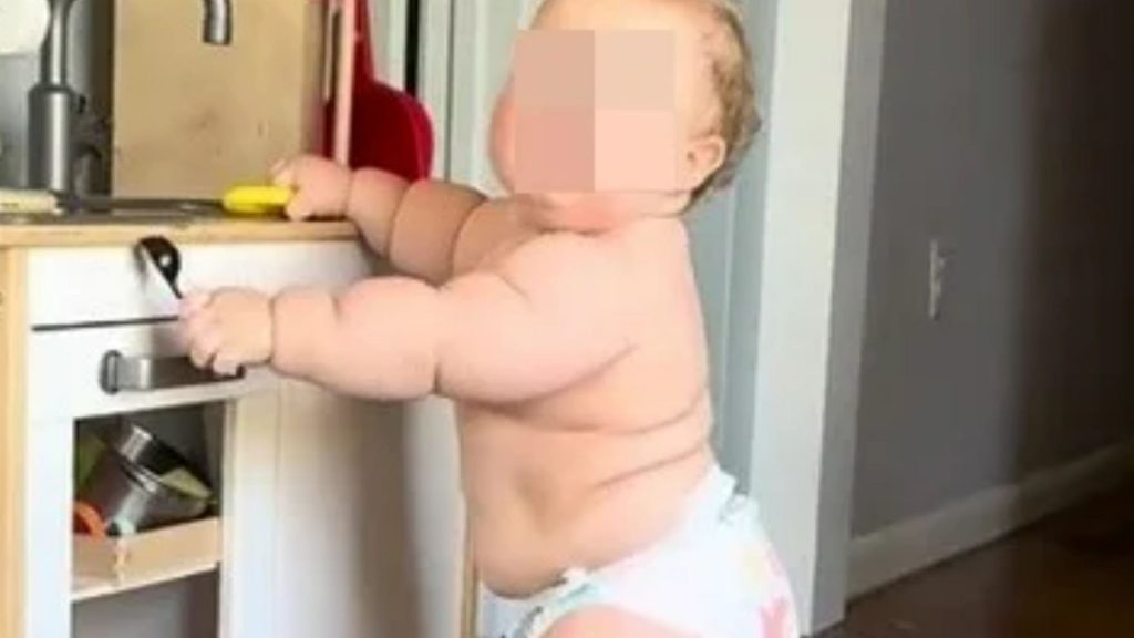 My 10-month-old baby already looks like the Michelin Man and weighs 2.5 stone - they think I give him protein shakes