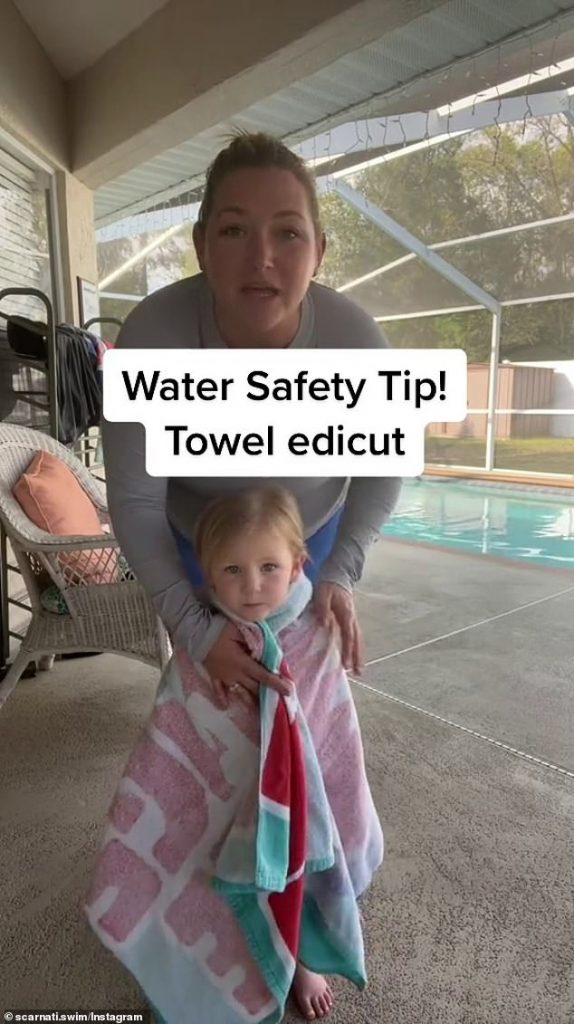 Parents issued warning on putting towels around their kids' shoulders
