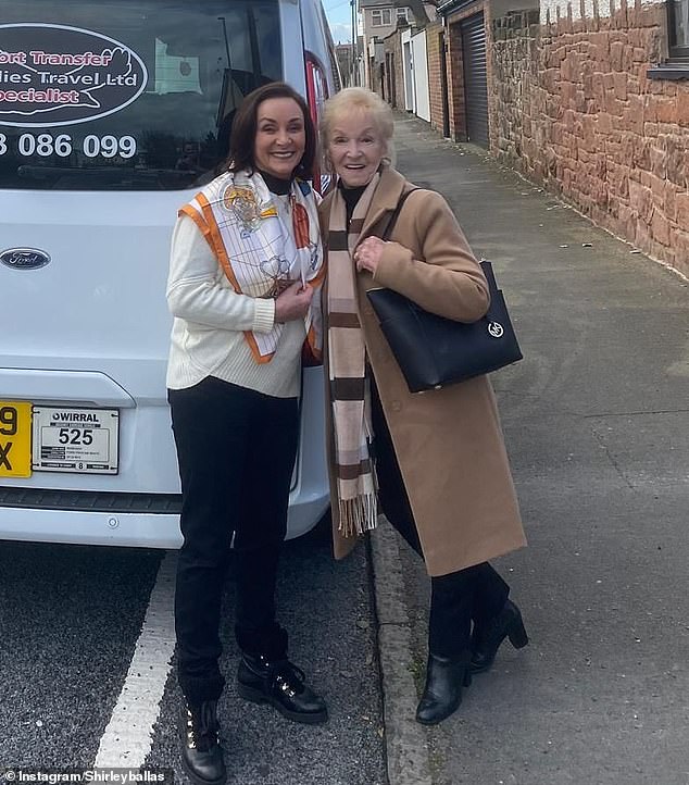 Shirley Ballas, 64, enjoys a rare outing with lookalike mother Audrey, 87, in Liverpool as they visit close family and friends for aunt's 90th birthday bash