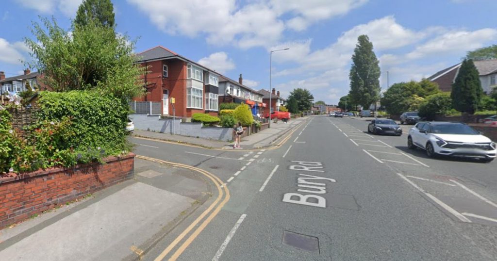 Three adults, baby and child escape from crash in Breightmet