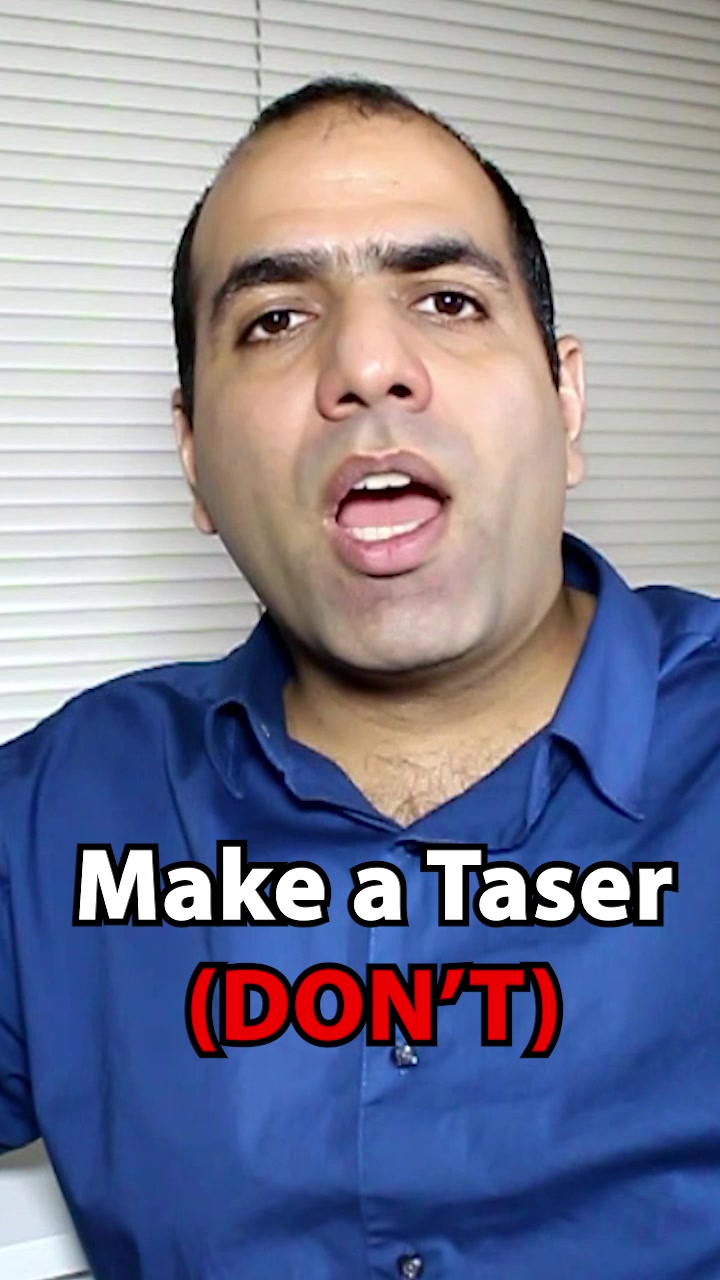 @electroboomguy Don't Make a Taser! experiment electrical funny DIY ...