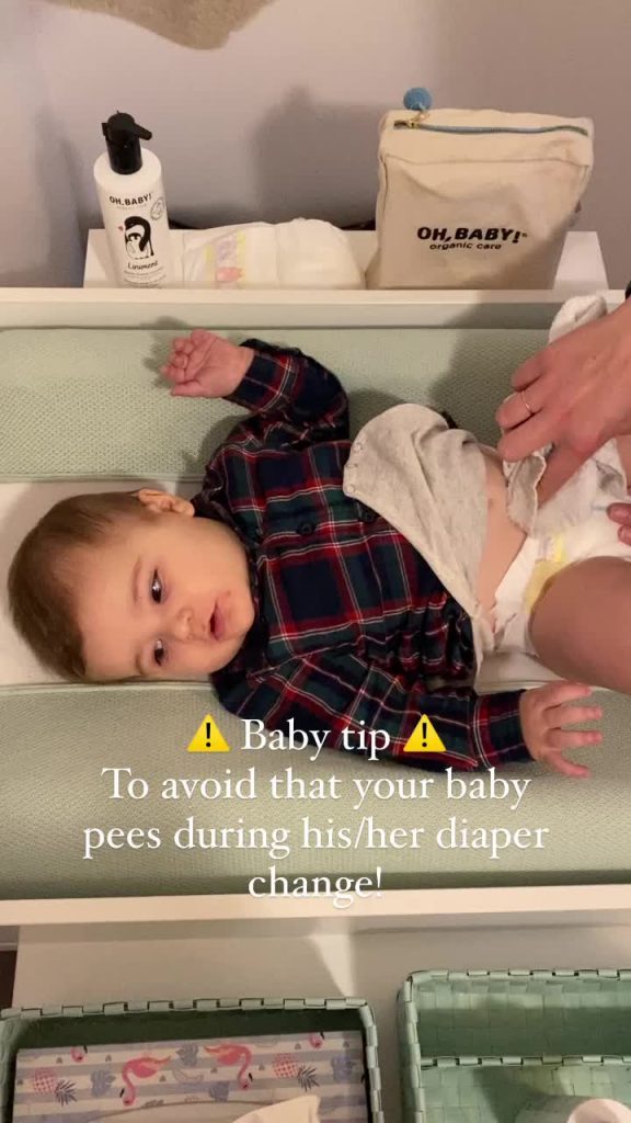@ohbabyorganiccare  #babytip  Avoid that your baby pees during his/her diaper ch...