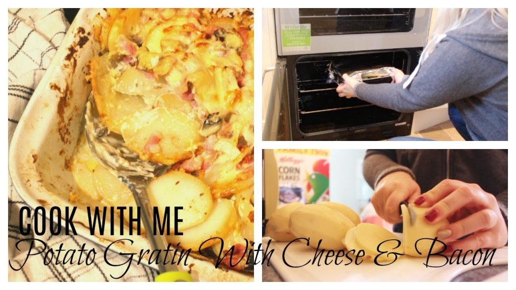 COOK WITH ME |Jamie Olivers Potato Gratin With Cheese & Bacon|