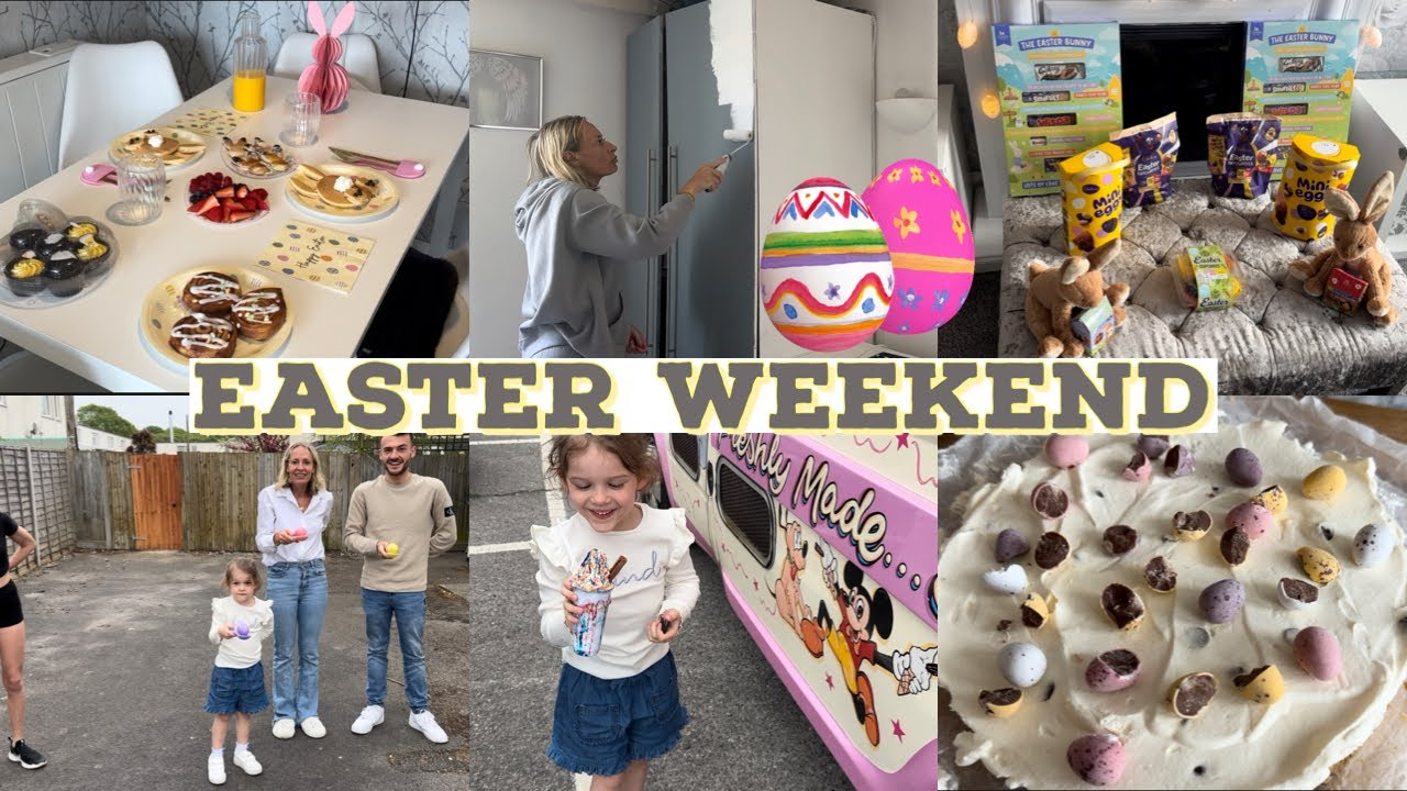 EASTER WEEKEND WITH A UK MOM OF 2 | BAKING | PAINTING | EGG HUNTS | EASTER BREAKFAST | FAMILY TIME |