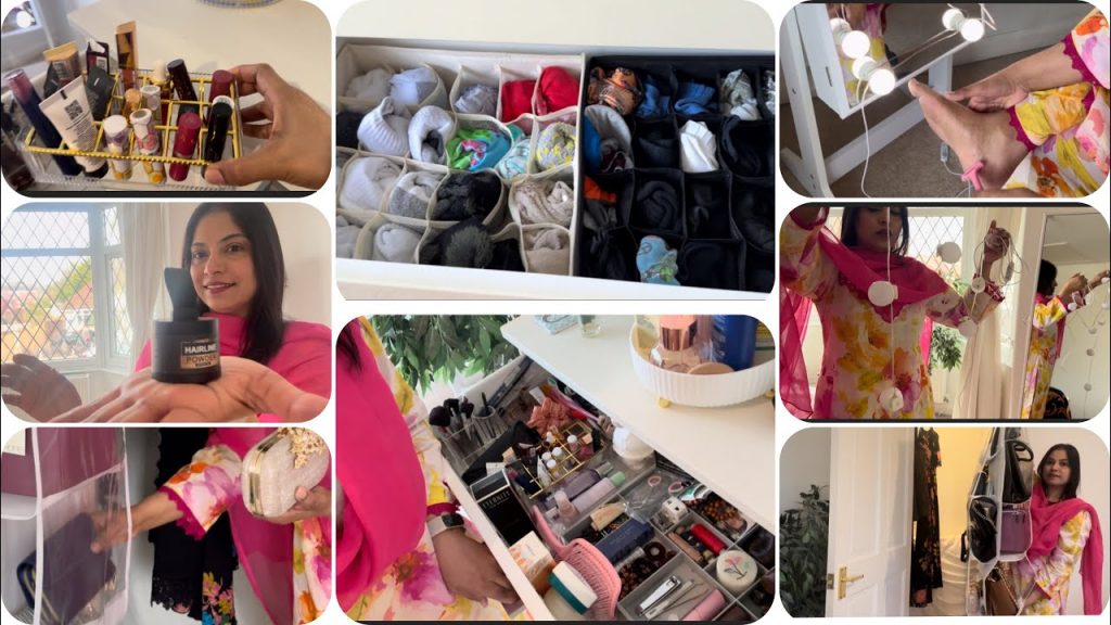 Easy Way to Organise Your Wardrobe And Draws 1|Make Your Own Hollywood Mirror| New Look Of My Vanity