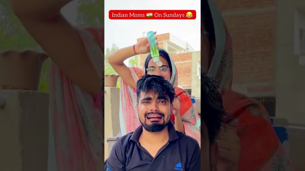 Hair Oiling by Indian Moms 🇮🇳😂 #priyalkukreja #shorts #ytshorts