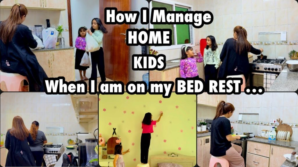 How i am Managing HOME & KIDS when I am On My BED REST ~ Pakistani mom vlogger