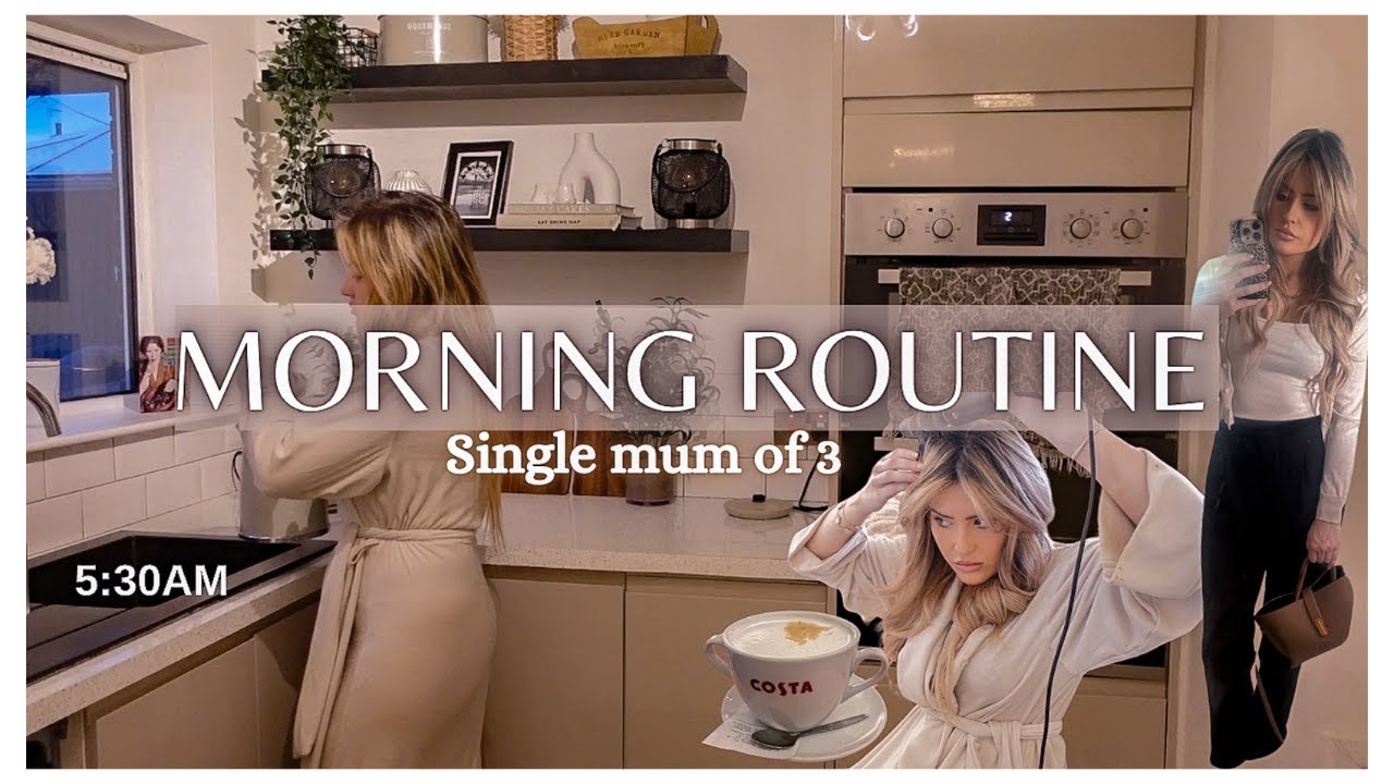 MORNING ROUTINE 5:30AM - Single mum of 3 | school run, get ready with me 🌸