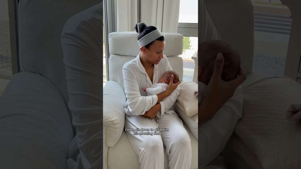 Morning routine with a newborn baby! #newborn #momlife #momtok #postpartum #babyroutine