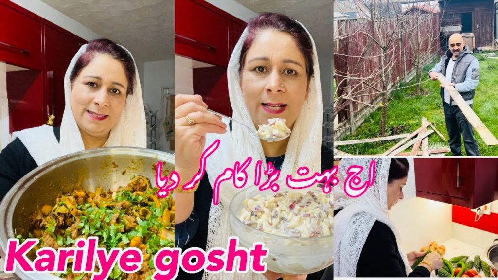 Pakistani Kashmiri Mom Daily Routine In UK | Karele Gosht Recipe  Iftari Preparation | Mutton karely