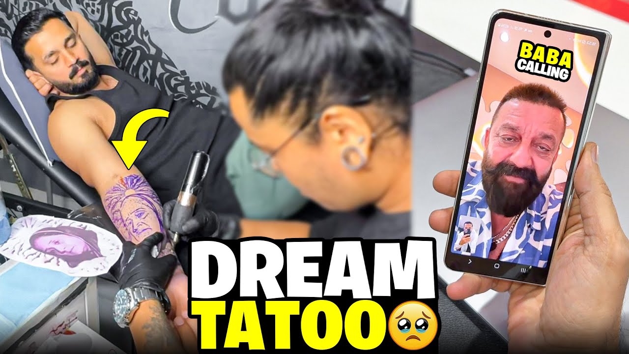 Presenting Dream Tattoo of Mine😩Video call with Sanjay Dutt😍