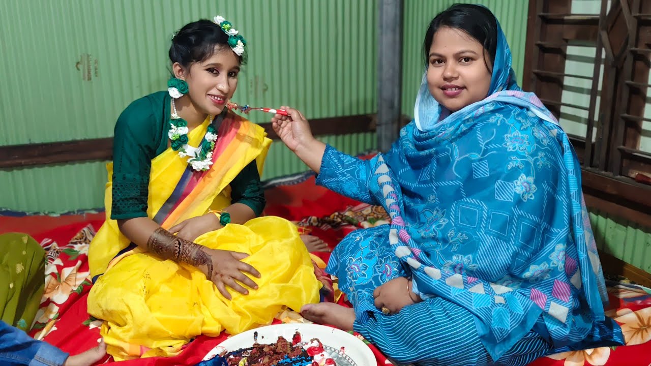 দুরুজ খাওয়া , মেহেদী সন্ধ্যা, কেক কাটা, শিল্পীর গায়ে হলুদ ( part 2 ) Bangladeshi Blogger Shilpi