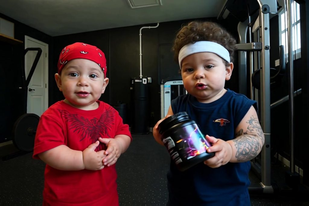 @babyzyzz.z Baby Tren Twins giving advice to get shredded this summer  #GymTok #...