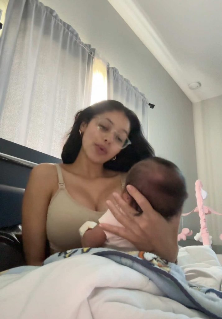 @gabryellamarie_ Babygirl don’t play about her milk #fyp #foryou #daughter #brea...