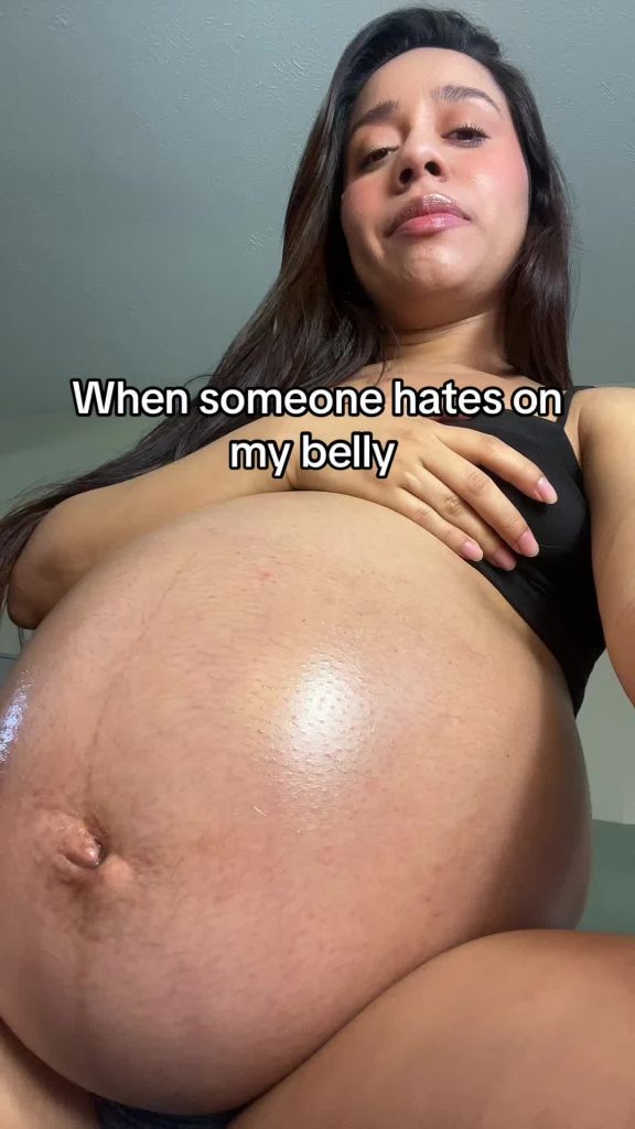 @lindarobles71 With love to my belly haters #pregnant #pregnanttiktok #pregnantb...