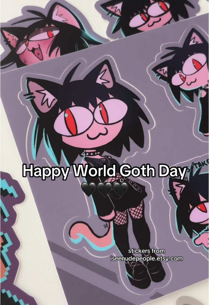 @missicyart I can’t escape goth girl funny cat #goth #necoarc #smallbusiness #...