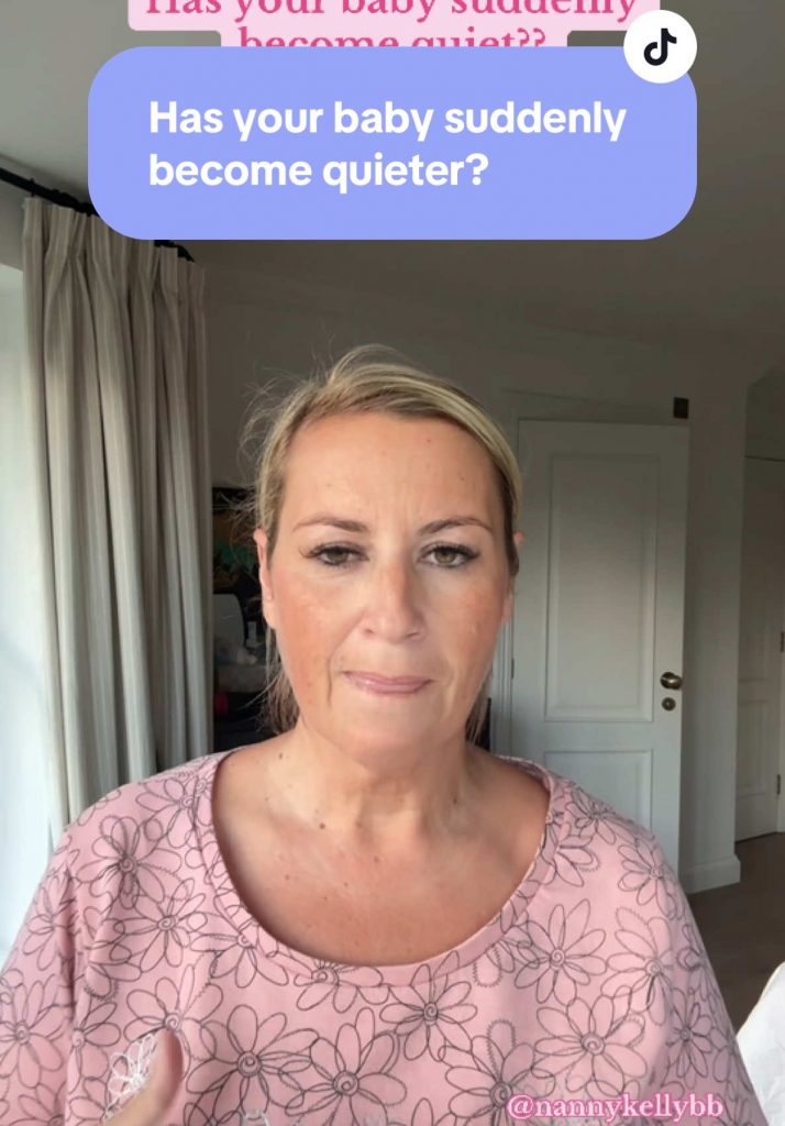 @nannykellybb Noticing your baby getting quieter around 4/5 months? Don’t worry,...