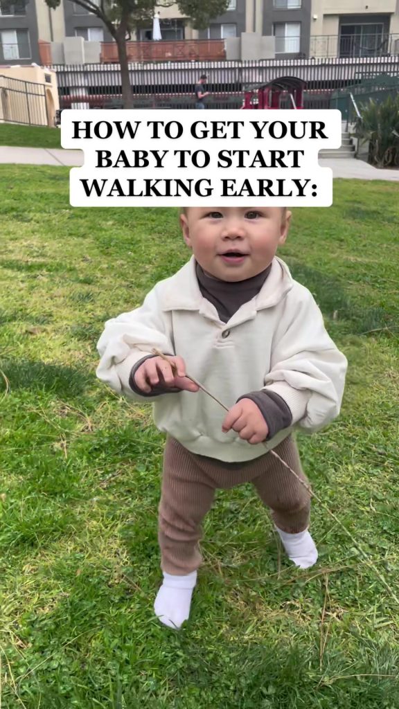 @saraandcrew a baby will walk when they want to walk #babytok #momtok #babytips...