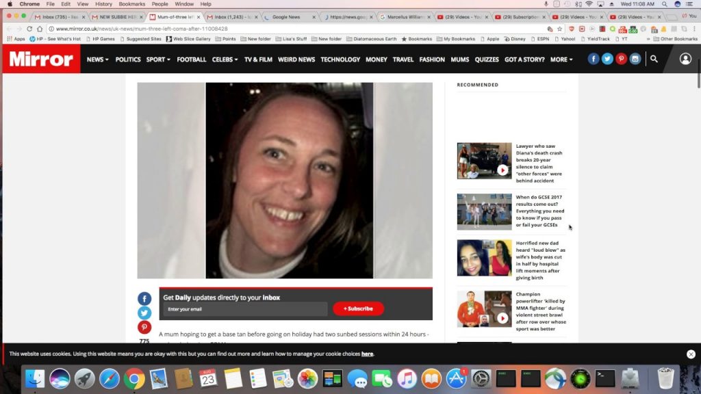 Caroline Wood Left In A Coma After 2 Short Sunbed Sessions