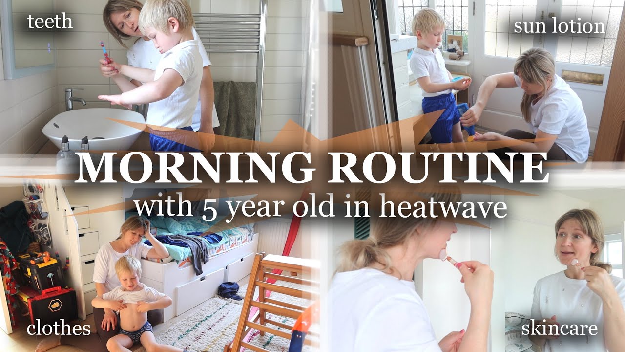 HOT MORNING ROUTINE WITH 5 YEAR OLD | UK MUM VLOG | ALINA GHOST