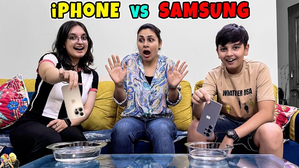IPHONE VS SAMSUNG | Water Test | iPhone 16 pro and Samsung S25 Ultra | Aayu and Pihu Show