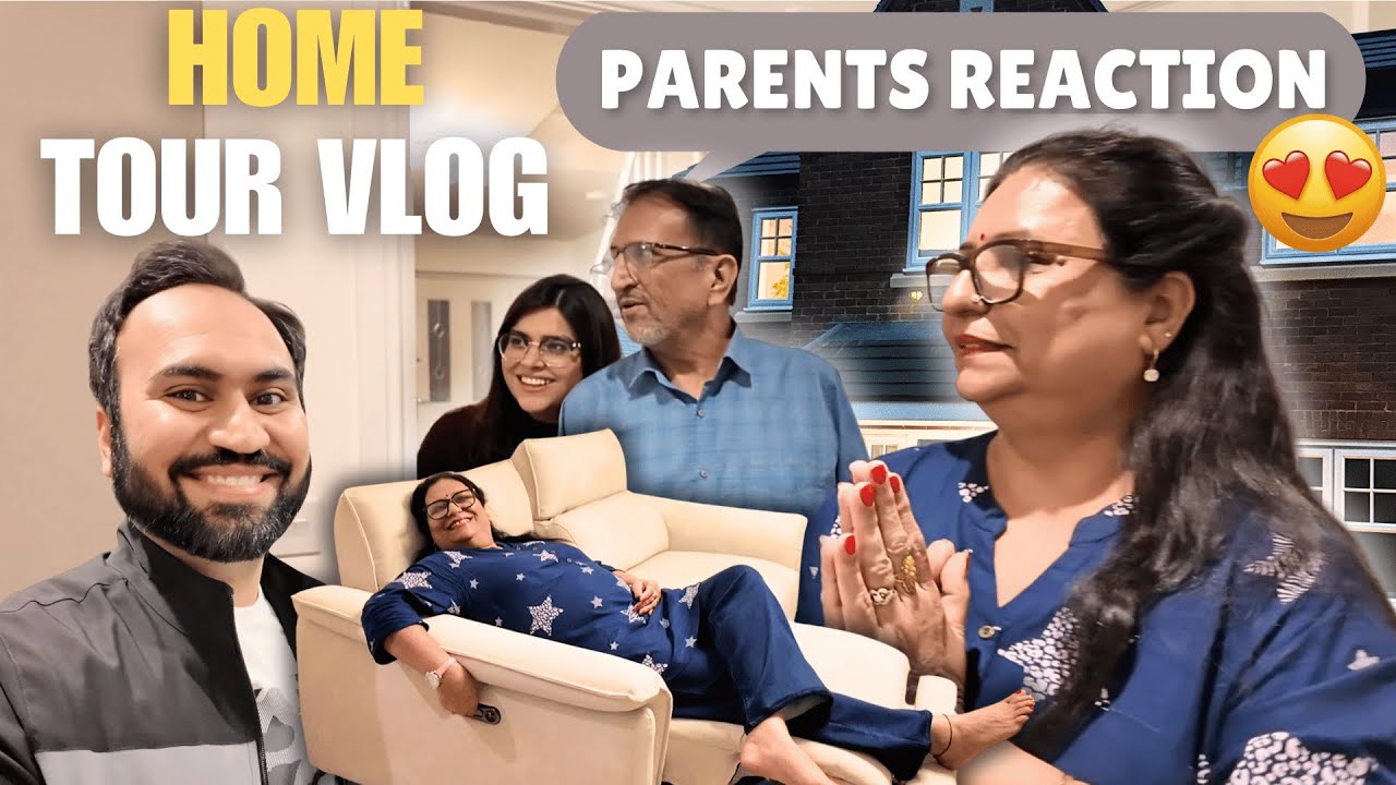 Indian Parents Reaction to Our NEW HOME 🏡 in the UK | Emotional Moment 🥹❤️| Indian Youtuber
