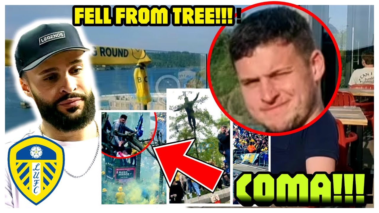 Leeds fan in coma after falling from tree during club celebrations US sport star donating £2K