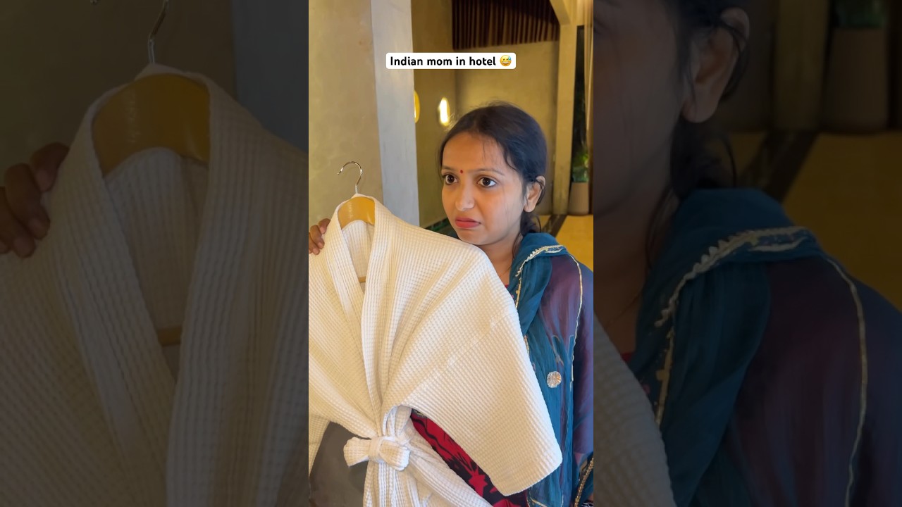 Part 2 Indian mom in hotel 😅 #Shorts #comedy #funny #mom