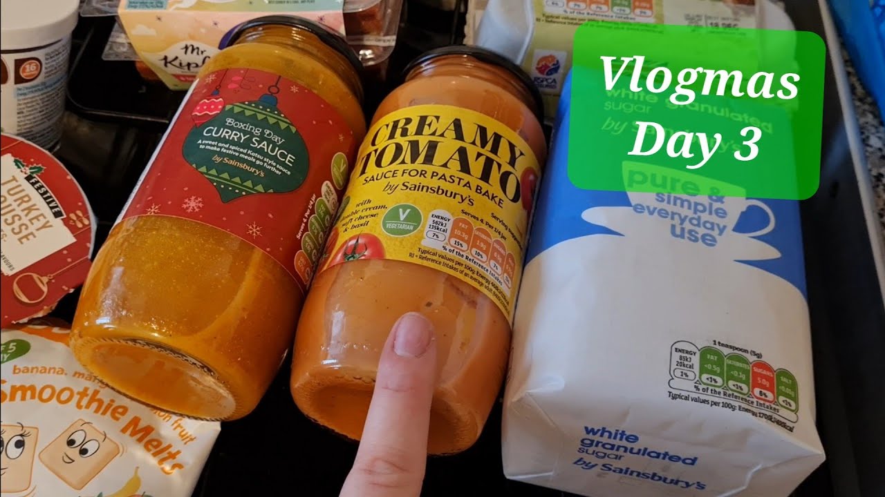 VLOGMAS DAY 3 | SAINSBURY'S GROCERY HAUL | UK MUM OF TWO