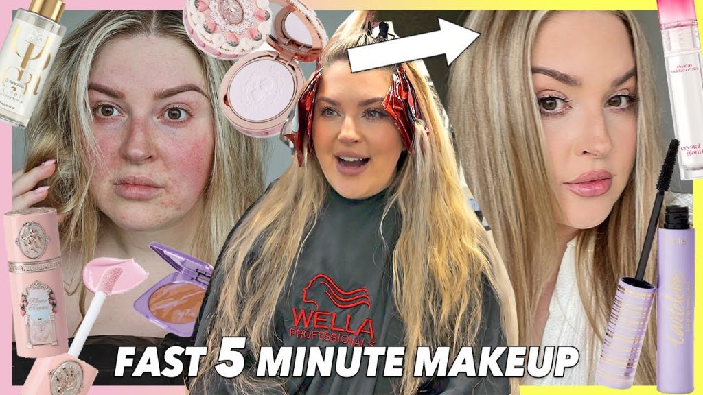 come to the hair salon w me 💇♀️ ft my go-to 5 min makeup 💄💕