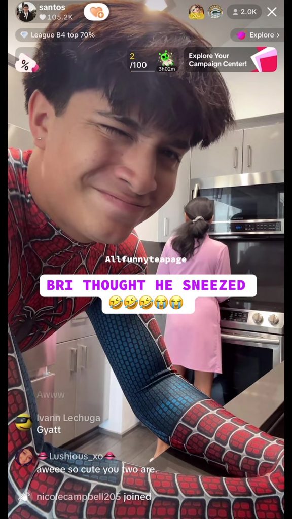 @allfunnyteapage Idk why this was so funny #briannaolsen #briolsen #santosprc #...