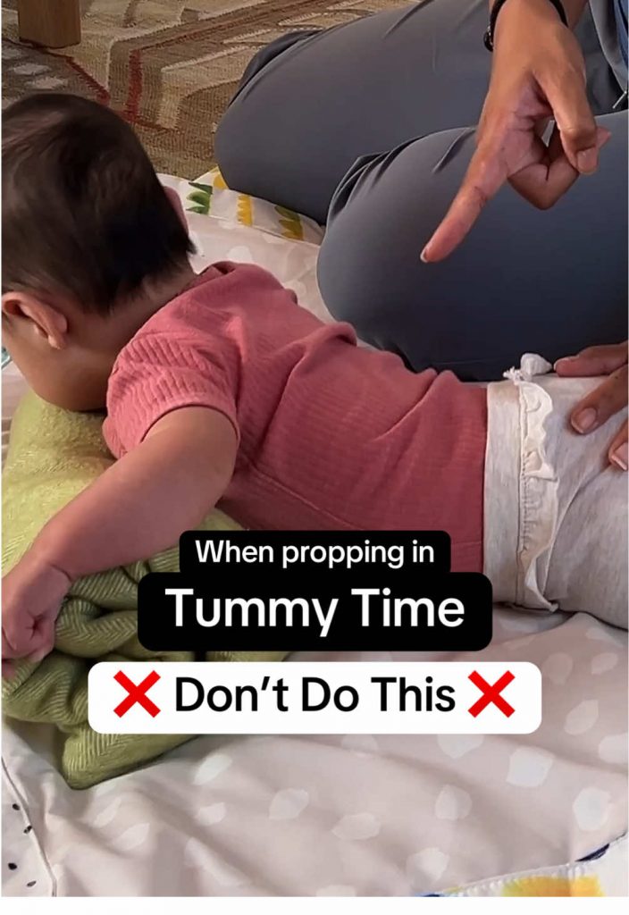 @lovevery Tummy time tip!  Positioning matters—too high of an angle can make it ...