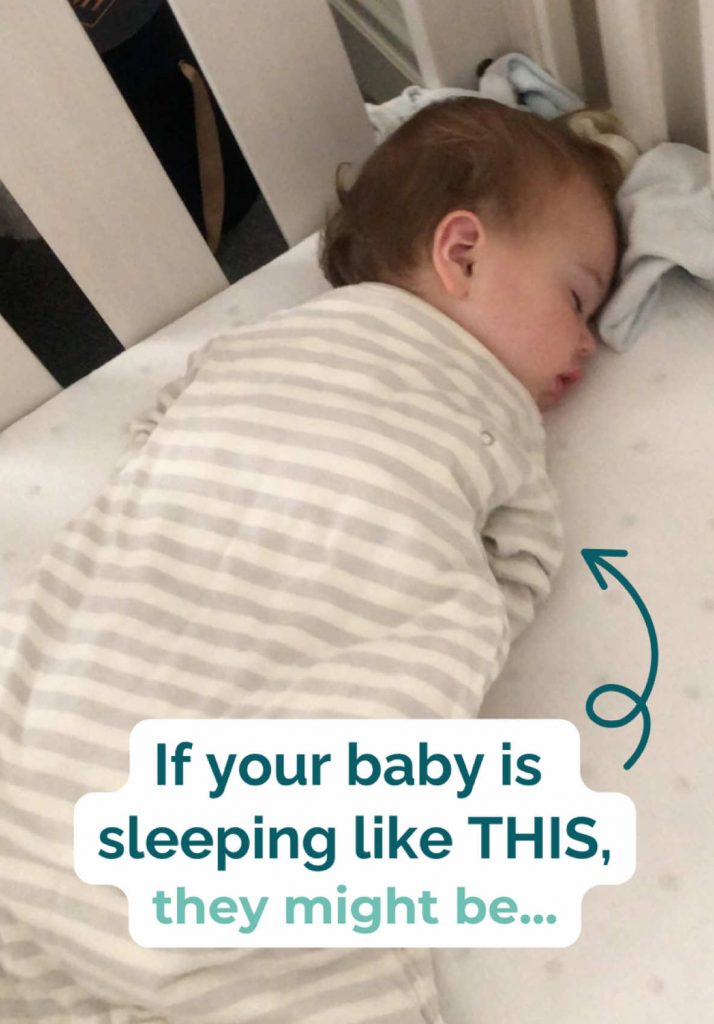@drgolly Ever found your baby sleeping like this?   Bottom in the air   Knees tu...